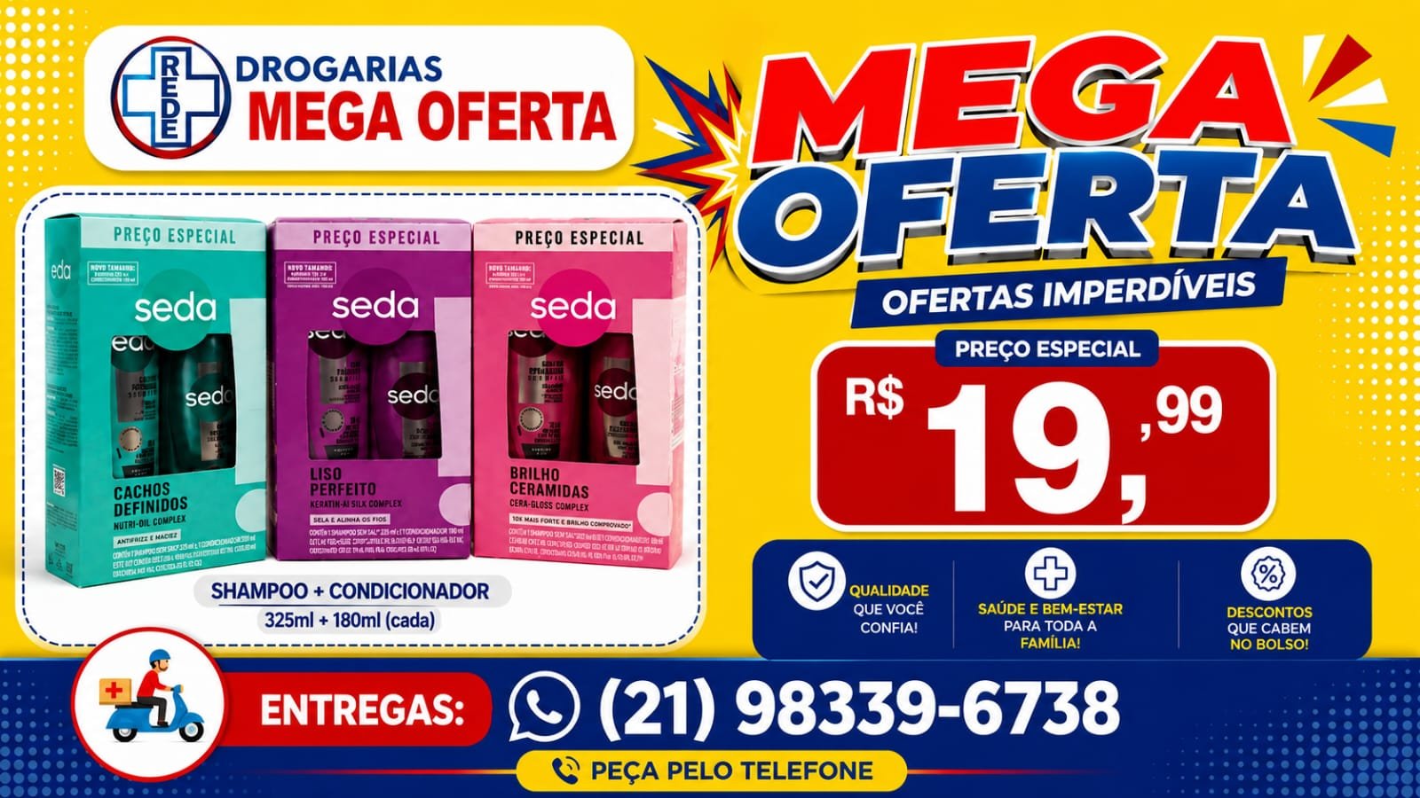KIT SHAPOO + CONDICIONADOR SEDA